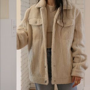 Men’s Tan Lined Sherpa Coat